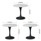 Round Tulip Base Modern Dining Table White Tone Fixed Table of Sintered Stone Clearhalo ' dining_table' 'Dining Tables & Seating' 'Dining Tables' 'furn' 'furn_dining_table' 'Furniture' 'furniture_dining_table' 'Kitchen & Dining Furniture' 'kitchen&dining_furn' 'kitchen' 'kitchen_dining_table' 3661841