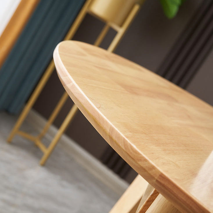 Round 3 Legs Casual Dining Table Wood Color Fixed Table of Rubberwood Solid Wood Clearhalo ' dining_table' 'Dining Tables & Seating' 'Dining Tables' 'furn' 'furn_dining_table' 'Furniture' 'furniture_dining_table' 'Kitchen & Dining Furniture' 'kitchen&dining_furn' 'kitchen' 'kitchen_dining_table' 3661861