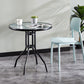 Round Shape Modern Style Dining Table Transparent Fixed Table of Glass Clearhalo ' dining_table' 'Dining Tables & Seating' 'Dining Tables' 'furn' 'furn_dining_table' 'Furniture' 'furniture_dining_table' 'Kitchen & Dining Furniture' 'kitchen&dining_furn' 'kitchen' 'kitchen_dining_table' 3661869