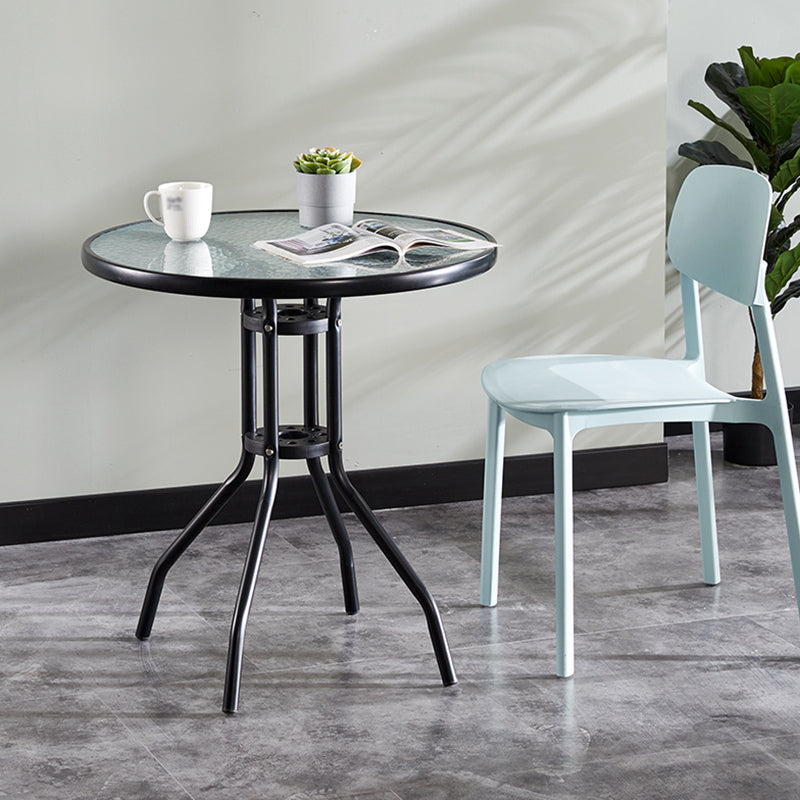 Round Shape Modern Style Dining Table Transparent Fixed Table of Glass Clearhalo ' dining_table' 'Dining Tables & Seating' 'Dining Tables' 'furn' 'furn_dining_table' 'Furniture' 'furniture_dining_table' 'Kitchen & Dining Furniture' 'kitchen&dining_furn' 'kitchen' 'kitchen_dining_table' 3661869