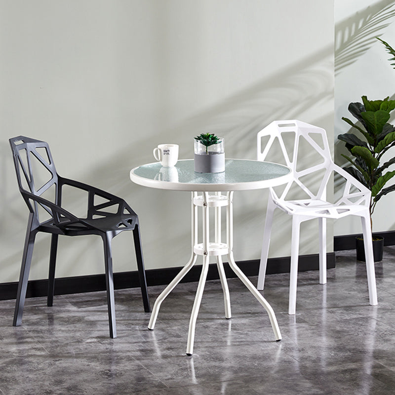 Round Shape Modern Style Dining Table Transparent Fixed Table of Glass Clearhalo ' dining_table' 'Dining Tables & Seating' 'Dining Tables' 'furn' 'furn_dining_table' 'Furniture' 'furniture_dining_table' 'Kitchen & Dining Furniture' 'kitchen&dining_furn' 'kitchen' 'kitchen_dining_table' 3661870