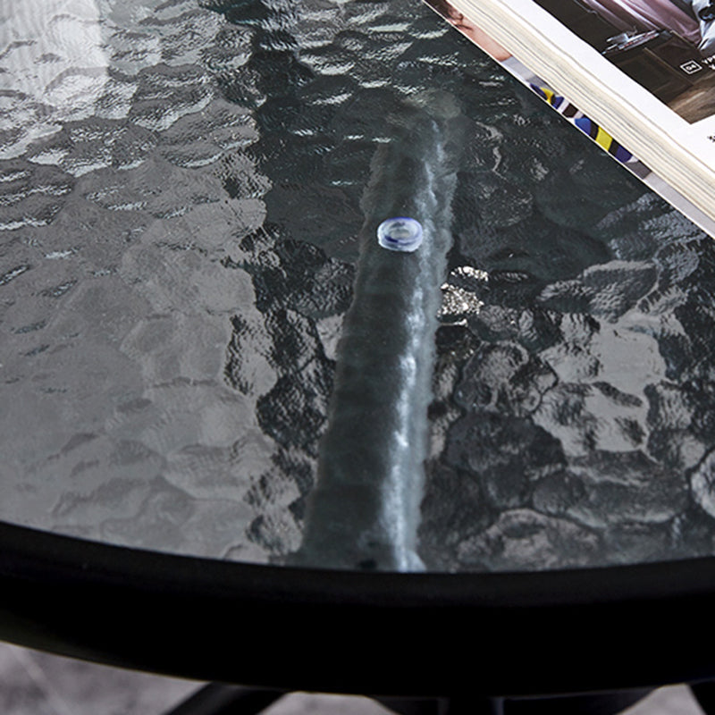 Round Shape Modern Style Dining Table Transparent Fixed Table of Glass Clearhalo ' dining_table' 'Dining Tables & Seating' 'Dining Tables' 'furn' 'furn_dining_table' 'Furniture' 'furniture_dining_table' 'Kitchen & Dining Furniture' 'kitchen&dining_furn' 'kitchen' 'kitchen_dining_table' 3661874