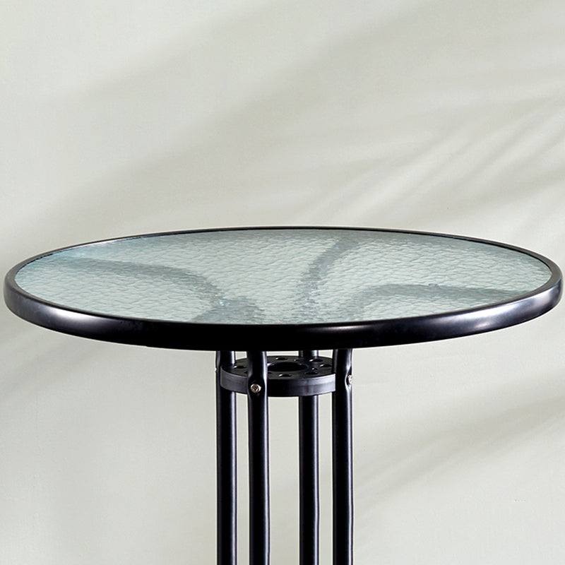 Round Shape Modern Style Dining Table Transparent Fixed Table of Glass Clearhalo ' dining_table' 'Dining Tables & Seating' 'Dining Tables' 'furn' 'furn_dining_table' 'Furniture' 'furniture_dining_table' 'Kitchen & Dining Furniture' 'kitchen&dining_furn' 'kitchen' 'kitchen_dining_table' 3661875