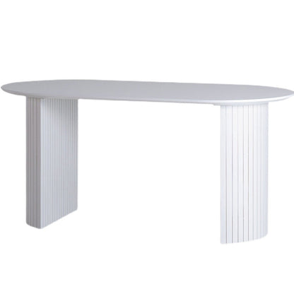 Pine Solid Wood Double Pedestal Table Simplicity Dining Table Oval for Home Without Chairs Clearhalo ' dining_table' 'Dining Tables & Seating' 'Dining Tables' 'furn' 'furn_dining_table' 'Furniture' 'furniture_dining_table' 'Kitchen & Dining Furniture' 'kitchen&dining_furn' 'kitchen' 'kitchen_dining_table' 3661883