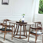 Modern Solid Wood Dining Table Brown Round Table with Pedestal Base for Home Clearhalo ' dining_table' 'Dining Tables & Seating' 'Dining Tables' 'furn' 'furn_dining_table' 'Furniture' 'furniture_dining_table' 'Kitchen & Dining Furniture' 'kitchen&dining_furn' 'kitchen' 'kitchen_dining_table' 3661887