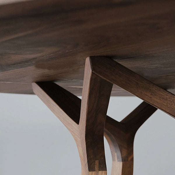 Modern Solid Wood Dining Table Brown Round Table with Pedestal Base for Home Clearhalo ' dining_table' 'Dining Tables & Seating' 'Dining Tables' 'furn' 'furn_dining_table' 'Furniture' 'furniture_dining_table' 'Kitchen & Dining Furniture' 'kitchen&dining_furn' 'kitchen' 'kitchen_dining_table' 3661892