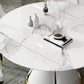 Contemporary Round Dining Table Sintered Stone Table with White Pedestal Base,53.1"L x 53.1"W x 30"H Clearhalo ' dining_table' 'Dining Tables & Seating' 'Dining Tables' 'furn' 'furn_dining_table' 'Furniture' 'furniture_dining_table' 'Kitchen & Dining Furniture' 'kitchen&dining_furn' 'kitchen' 'kitchen_dining_table' 3661903