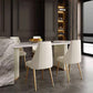 Free Form White Dining Table Sintered Stone Table Modern with Double Pedestal Clearhalo ' dining_table' 'Dining Tables & Seating' 'Dining Tables' 'furn' 'furn_dining_table' 'Furniture' 'furniture_dining_table' 'Kitchen & Dining Furniture' 'kitchen&dining_furn' 'kitchen' 'kitchen_dining_table' 3661914