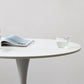 Contemporary Round Shape Sintered Stone Dining Table Standard Dining Table for Kitchen Clearhalo ' dining_table' 'Dining Tables & Seating' 'Dining Tables' 'furn' 'furn_dining_table' 'Furniture' 'furniture_dining_table' 'Kitchen & Dining Furniture' 'kitchen&dining_furn' 'kitchen' 'kitchen_dining_table' 3661935