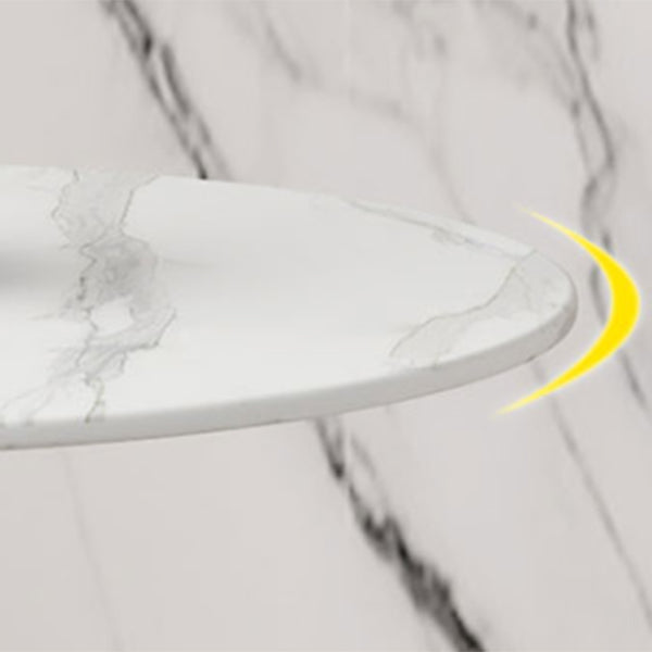 Modern Sintered Stone Kitchen Dining Table Round Shape Dining Table for Kitchen Clearhalo ' dining_table' 'Dining Tables & Seating' 'Dining Tables' 'furn' 'furn_dining_table' 'Furniture' 'furniture_dining_table' 'Kitchen & Dining Furniture' 'kitchen&dining_furn' 'kitchen' 'kitchen_dining_table' 3661951