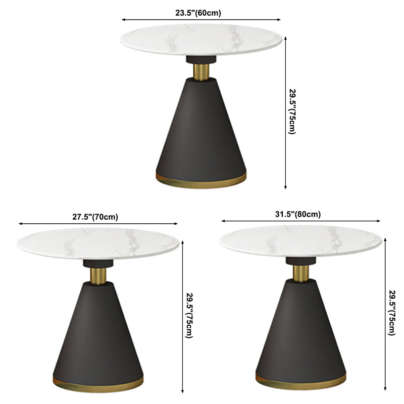 Modern Sintered Stone Kitchen Dining Table Round Shape Dining Table for Kitchen Clearhalo ' dining_table' 'Dining Tables & Seating' 'Dining Tables' 'furn' 'furn_dining_table' 'Furniture' 'furniture_dining_table' 'Kitchen & Dining Furniture' 'kitchen&dining_furn' 'kitchen' 'kitchen_dining_table' 3661952