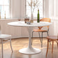 Contemporary White Standard Dining Table Round Shape Sintered Stone Dining Table for Kitchen Clearhalo ' dining_table' 'Dining Tables & Seating' 'Dining Tables' 'furn' 'furn_dining_table' 'Furniture' 'furniture_dining_table' 'Kitchen & Dining Furniture' 'kitchen&dining_furn' 'kitchen' 'kitchen_dining_table' 3661964