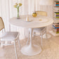 Contemporary White Standard Dining Table Round Shape Sintered Stone Dining Table for Kitchen Clearhalo ' dining_table' 'Dining Tables & Seating' 'Dining Tables' 'furn' 'furn_dining_table' 'Furniture' 'furniture_dining_table' 'Kitchen & Dining Furniture' 'kitchen&dining_furn' 'kitchen' 'kitchen_dining_table' 3661969