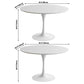 Contemporary White Standard Dining Table Round Shape Sintered Stone Dining Table for Kitchen Clearhalo ' dining_table' 'Dining Tables & Seating' 'Dining Tables' 'furn' 'furn_dining_table' 'Furniture' 'furniture_dining_table' 'Kitchen & Dining Furniture' 'kitchen&dining_furn' 'kitchen' 'kitchen_dining_table' 3661970
