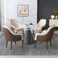 Modern Round Shape Kitchen Dining Table Sintered Stone Top Dining Table with Pedestal Base Clearhalo ' dining_table' 'Dining Tables & Seating' 'Dining Tables' 'furn' 'furn_dining_table' 'Furniture' 'furniture_dining_table' 'Kitchen & Dining Furniture' 'kitchen&dining_furn' 'kitchen' 'kitchen_dining_table' 3661979