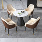 Modern Round Shape Kitchen Dining Table Sintered Stone Top Dining Table with Pedestal Base Clearhalo ' dining_table' 'Dining Tables & Seating' 'Dining Tables' 'furn' 'furn_dining_table' 'Furniture' 'furniture_dining_table' 'Kitchen & Dining Furniture' 'kitchen&dining_furn' 'kitchen' 'kitchen_dining_table' 3661985