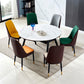 Foldable Sintered Stone Top Dining Table Modern Round Table with Metal 4 Legs Clearhalo ' dining_table' 'Dining Tables & Seating' 'Dining Tables' 'furn' 'furn_dining_table' 'Furniture' 'furniture_dining_table' 'Kitchen & Dining Furniture' 'kitchen&dining_furn' 'kitchen' 'kitchen_dining_table' 3662012