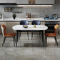 Foldable Sintered Stone Top Dining Table Round Table with Metal Base and 4 Legs Clearhalo ' dining_table' 'Dining Tables & Seating' 'Dining Tables' 'furn' 'furn_dining_table' 'Furniture' 'furniture_dining_table' 'Kitchen & Dining Furniture' 'kitchen&dining_furn' 'kitchen' 'kitchen_dining_table' 3662031
