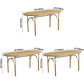 Contemporary Dining Table Oval Solid Wood Table with Metallic Four-leg Clearhalo ' dining_table' 'Dining Tables & Seating' 'Dining Tables' 'furn' 'furn_dining_table' 'Furniture' 'furniture_dining_table' 'Kitchen & Dining Furniture' 'kitchen&dining_furn' 'kitchen' 'kitchen_dining_table' 3662074
