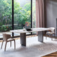 Rectangle Sintered Stone Dining Table Modern Table in White with Metal Double Pedestal Clearhalo ' dining_table' 'Dining Tables & Seating' 'Dining Tables' 'furn' 'furn_dining_table' 'Furniture' 'furniture_dining_table' 'Kitchen & Dining Furniture' 'kitchen&dining_furn' 'kitchen' 'kitchen_dining_table' 3662090