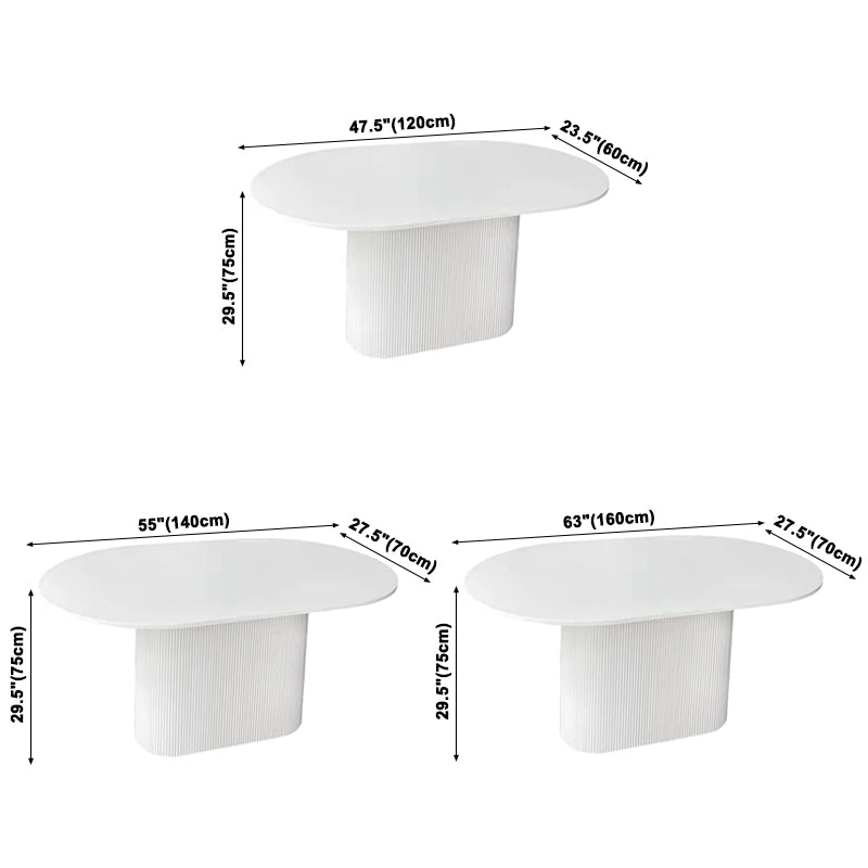Contemporary Style Dining Table Oval Solid Wood Pedestal Table for Home Clearhalo ' dining_table' 'Dining Tables & Seating' 'Dining Tables' 'furn' 'furn_dining_table' 'Furniture' 'furniture_dining_table' 'Kitchen & Dining Furniture' 'kitchen&dining_furn' 'kitchen' 'kitchen_dining_table' 3662098