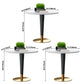 Minimalist Sintered Stone White Dining Table Round Shape Dining Table with Pedestal Base Clearhalo ' dining_table' 'Dining Tables & Seating' 'Dining Tables' 'furn' 'furn_dining_table' 'Furniture' 'furniture_dining_table' 'Kitchen & Dining Furniture' 'kitchen&dining_furn' 'kitchen' 'kitchen_dining_table' 3662109