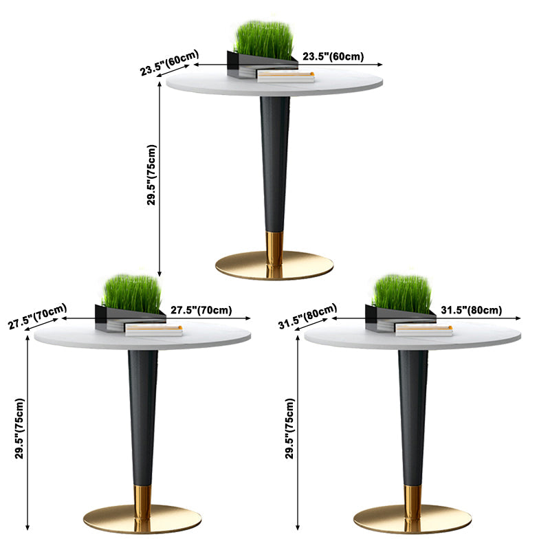 Minimalist Sintered Stone White Dining Table Round Shape Dining Table with Pedestal Base Clearhalo ' dining_table' 'Dining Tables & Seating' 'Dining Tables' 'furn' 'furn_dining_table' 'Furniture' 'furniture_dining_table' 'Kitchen & Dining Furniture' 'kitchen&dining_furn' 'kitchen' 'kitchen_dining_table' 3662109