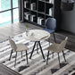 Contemporary Round Shape Standard Dining Table Sintered Stone Dining Table for Kitchen Clearhalo ' dining_table' 'Dining Tables & Seating' 'Dining Tables' 'furn' 'furn_dining_table' 'Furniture' 'furniture_dining_table' 'Kitchen & Dining Furniture' 'kitchen&dining_furn' 'kitchen' 'kitchen_dining_table' 3662113