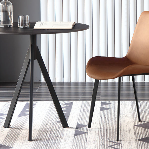 Contemporary Round Shape Standard Dining Table Sintered Stone Dining Table for Kitchen Clearhalo ' dining_table' 'Dining Tables & Seating' 'Dining Tables' 'furn' 'furn_dining_table' 'Furniture' 'furniture_dining_table' 'Kitchen & Dining Furniture' 'kitchen&dining_furn' 'kitchen' 'kitchen_dining_table' 3662114