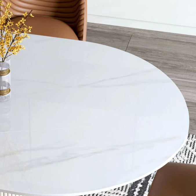 Modern Style Sintered Stone Dining Table White Oval Table with Double Pedestal Base Clearhalo ' dining_table' 'Dining Tables & Seating' 'Dining Tables' 'furn' 'furn_dining_table' 'Furniture' 'furniture_dining_table' 'Kitchen & Dining Furniture' 'kitchen&dining_furn' 'kitchen' 'kitchen_dining_table' 3662146