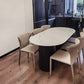 Modern Style Sintered Stone Dining Table White Oval Table with Double Pedestal Base Clearhalo ' dining_table' 'Dining Tables & Seating' 'Dining Tables' 'furn' 'furn_dining_table' 'Furniture' 'furniture_dining_table' 'Kitchen & Dining Furniture' 'kitchen&dining_furn' 'kitchen' 'kitchen_dining_table' 3662149