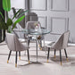 Round Tripod Base Home Furniture Glass-top Dining Room Collection for Dining Room Clearhalo ' dining_table' 'Dining Tables & Seating' 'Dining Tables' 'furn' 'furn_dining_table' 'Furniture' 'furniture_dining_table' 'Kitchen & Dining Furniture' 'kitchen&dining_furn' 'kitchen' 'kitchen_dining_table' 3662150