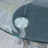 Round Tripod Base Home Furniture Glass-top Dining Room Collection for Dining Room Clearhalo ' dining_table' 'Dining Tables & Seating' 'Dining Tables' 'furn' 'furn_dining_table' 'Furniture' 'furniture_dining_table' 'Kitchen & Dining Furniture' 'kitchen&dining_furn' 'kitchen' 'kitchen_dining_table' 3662155