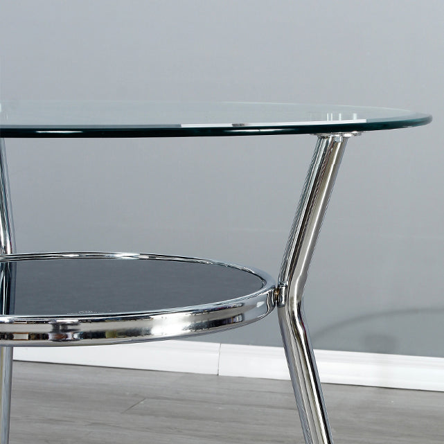 Round Tripod Base Home Furniture Glass-top Dining Room Collection for Dining Room Clearhalo ' dining_table' 'Dining Tables & Seating' 'Dining Tables' 'furn' 'furn_dining_table' 'Furniture' 'furniture_dining_table' 'Kitchen & Dining Furniture' 'kitchen&dining_furn' 'kitchen' 'kitchen_dining_table' 3662156