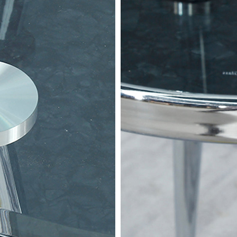 Round Tripod Base Home Furniture Glass-top Dining Room Collection for Dining Room Clearhalo ' dining_table' 'Dining Tables & Seating' 'Dining Tables' 'furn' 'furn_dining_table' 'Furniture' 'furniture_dining_table' 'Kitchen & Dining Furniture' 'kitchen&dining_furn' 'kitchen' 'kitchen_dining_table' 3662157