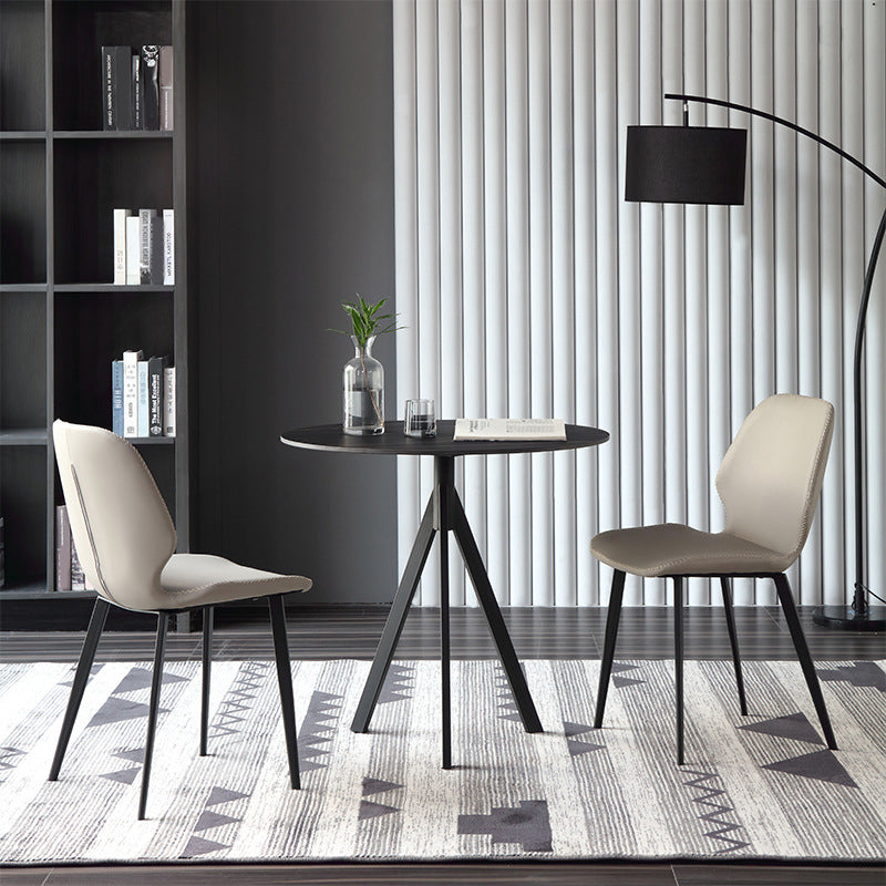 Modern Style Sintered Stone Dining Table Round Dinner Table with Pedestal Base Clearhalo ' dining_table' 'Dining Tables & Seating' 'Dining Tables' 'furn' 'furn_dining_table' 'Furniture' 'furniture_dining_table' 'Kitchen & Dining Furniture' 'kitchen&dining_furn' 'kitchen' 'kitchen_dining_table' 3662162