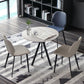 Modern Style Sintered Stone Dining Table Round Dinner Table with Pedestal Base Clearhalo ' dining_table' 'Dining Tables & Seating' 'Dining Tables' 'furn' 'furn_dining_table' 'Furniture' 'furniture_dining_table' 'Kitchen & Dining Furniture' 'kitchen&dining_furn' 'kitchen' 'kitchen_dining_table' 3662171