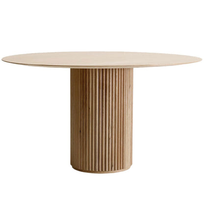 Contemporary Round Dining Table Ash Solid Wood Table with Pedestal Base for Home Kitchen Dinner Natural Without Chairs Clearhalo ' dining_table' 'Dining Tables & Seating' 'Dining Tables' 'furn' 'furn_dining_table' 'Furniture' 'furniture_dining_table' 'Kitchen & Dining Furniture' 'kitchen&dining_furn' 'kitchen' 'kitchen_dining_table' 3662177