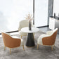 Round Table Dinette Table Contemporary Stone Dinner Room Table with Pedestal Base Clearhalo ' dining_table' 'Dining Tables & Seating' 'Dining Tables' 'furn' 'furn_dining_table' 'Furniture' 'furniture_dining_table' 'Kitchen & Dining Furniture' 'kitchen&dining_furn' 'kitchen' 'kitchen_dining_table' 3662186