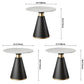 Round Table Dinette Table Contemporary Stone Dinner Room Table with Pedestal Base Clearhalo ' dining_table' 'Dining Tables & Seating' 'Dining Tables' 'furn' 'furn_dining_table' 'Furniture' 'furniture_dining_table' 'Kitchen & Dining Furniture' 'kitchen&dining_furn' 'kitchen' 'kitchen_dining_table' 3662192