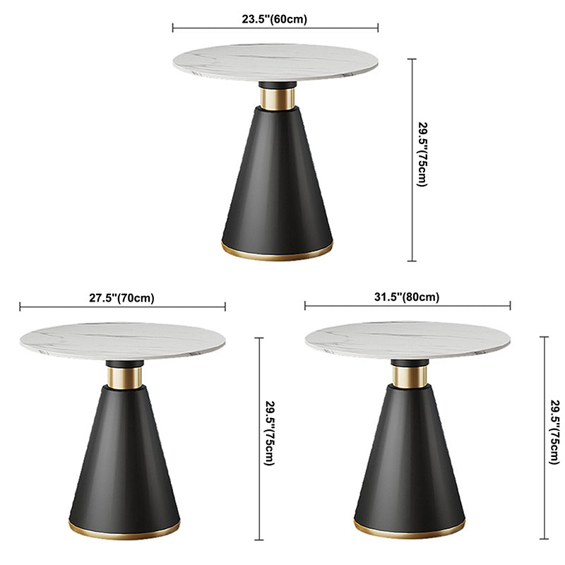 Round Table Dinette Table Contemporary Stone Dinner Room Table with Pedestal Base Clearhalo ' dining_table' 'Dining Tables & Seating' 'Dining Tables' 'furn' 'furn_dining_table' 'Furniture' 'furniture_dining_table' 'Kitchen & Dining Furniture' 'kitchen&dining_furn' 'kitchen' 'kitchen_dining_table' 3662192