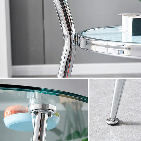 Round Transparent Dining Table Glass Table Modern with 3 Legs Pedestal Clearhalo ' dining_table' 'Dining Tables & Seating' 'Dining Tables' 'furn' 'furn_dining_table' 'Furniture' 'furniture_dining_table' 'Kitchen & Dining Furniture' 'kitchen&dining_furn' 'kitchen' 'kitchen_dining_table' 3662203