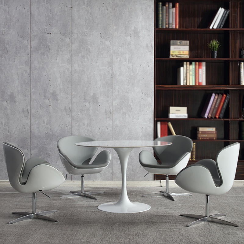Modern Round Dining Room Table Sintered Stone Dining Table with Tulip Base Clearhalo ' dining_table' 'Dining Tables & Seating' 'Dining Tables' 'furn' 'furn_dining_table' 'Furniture' 'furniture_dining_table' 'Kitchen & Dining Furniture' 'kitchen&dining_furn' 'kitchen' 'kitchen_dining_table' 3662208