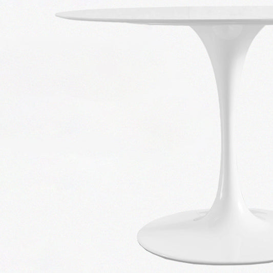 Modern Round Dining Room Table Sintered Stone Dining Table with Tulip Base