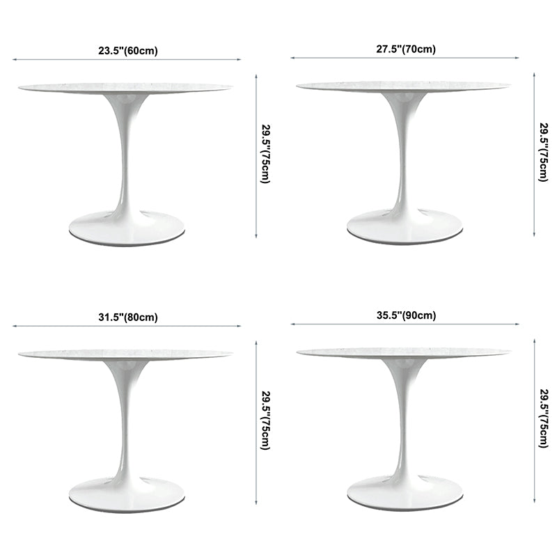 Modern Round Dining Room Table Sintered Stone Dining Table with Tulip Base Clearhalo ' dining_table' 'Dining Tables & Seating' 'Dining Tables' 'furn' 'furn_dining_table' 'Furniture' 'furniture_dining_table' 'Kitchen & Dining Furniture' 'kitchen&dining_furn' 'kitchen' 'kitchen_dining_table' 3662214