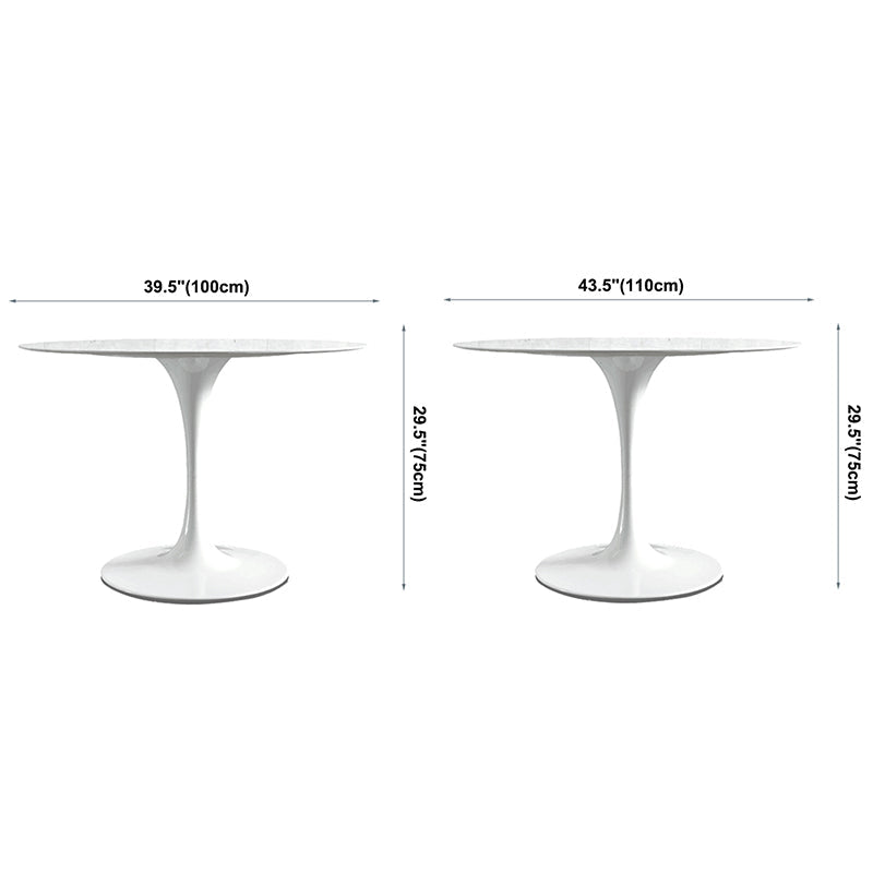 Modern Round Dining Room Table Sintered Stone Dining Table with Tulip Base Clearhalo ' dining_table' 'Dining Tables & Seating' 'Dining Tables' 'furn' 'furn_dining_table' 'Furniture' 'furniture_dining_table' 'Kitchen & Dining Furniture' 'kitchen&dining_furn' 'kitchen' 'kitchen_dining_table' 3662215
