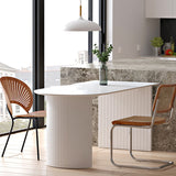 Solid Wood Modern Free Form Dining Table Marble Top Table for Dining Room and Kitchen Clearhalo ' dining_table' 'Dining Tables & Seating' 'Dining Tables' 'furn' 'furn_dining_table' 'Furniture' 'furniture_dining_table' 'Kitchen & Dining Furniture' 'kitchen&dining_furn' 'kitchen' 'kitchen_dining_table' 3662219