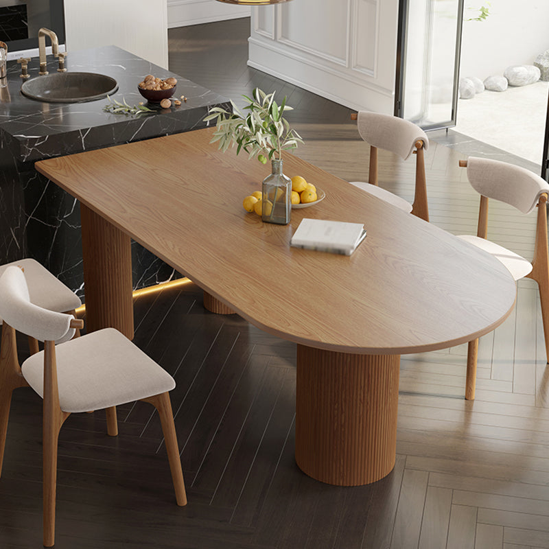 Irregular Shape Dining Table Wooden Island Table with 3 Legs for Restaurant Clearhalo ' dining_table' 'Dining Tables & Seating' 'Dining Tables' 'furn' 'furn_dining_table' 'Furniture' 'furniture_dining_table' 'Kitchen & Dining Furniture' 'kitchen&dining_furn' 'kitchen' 'kitchen_dining_table' 3662224