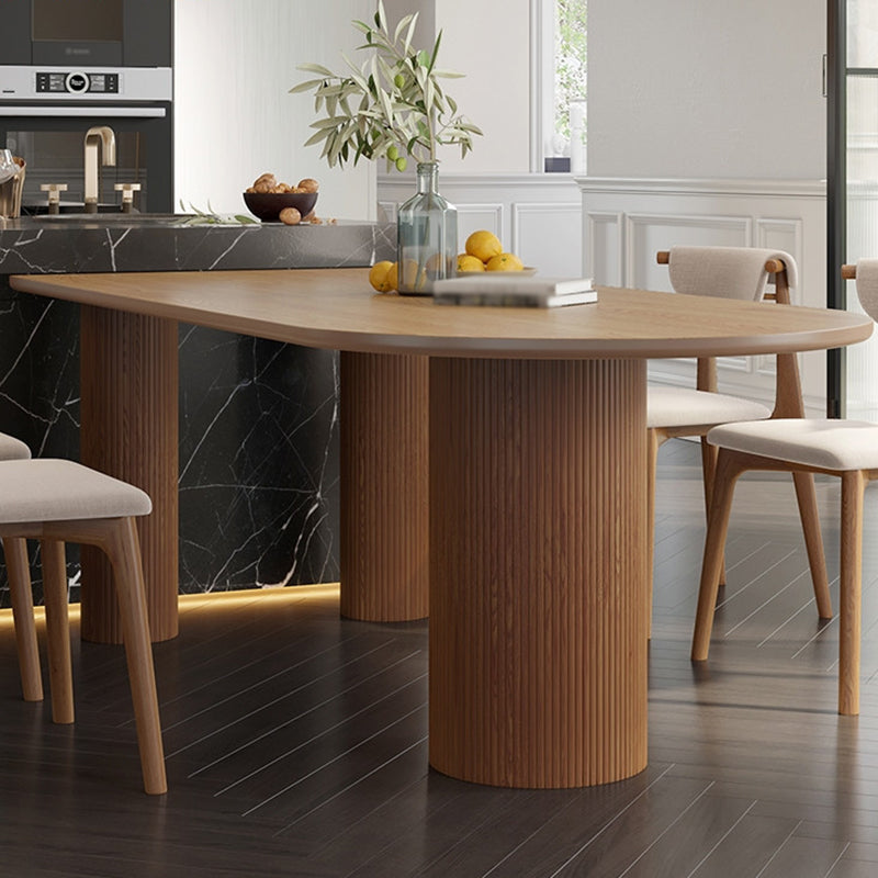 Irregular Shape Dining Table Wooden Island Table with 3 Legs for Restaurant Clearhalo ' dining_table' 'Dining Tables & Seating' 'Dining Tables' 'furn' 'furn_dining_table' 'Furniture' 'furniture_dining_table' 'Kitchen & Dining Furniture' 'kitchen&dining_furn' 'kitchen' 'kitchen_dining_table' 3662227