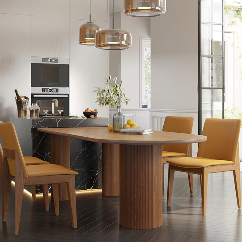 Irregular Shape Dining Table Wooden Island Table with 3 Legs for Restaurant Clearhalo ' dining_table' 'Dining Tables & Seating' 'Dining Tables' 'furn' 'furn_dining_table' 'Furniture' 'furniture_dining_table' 'Kitchen & Dining Furniture' 'kitchen&dining_furn' 'kitchen' 'kitchen_dining_table' 3662228